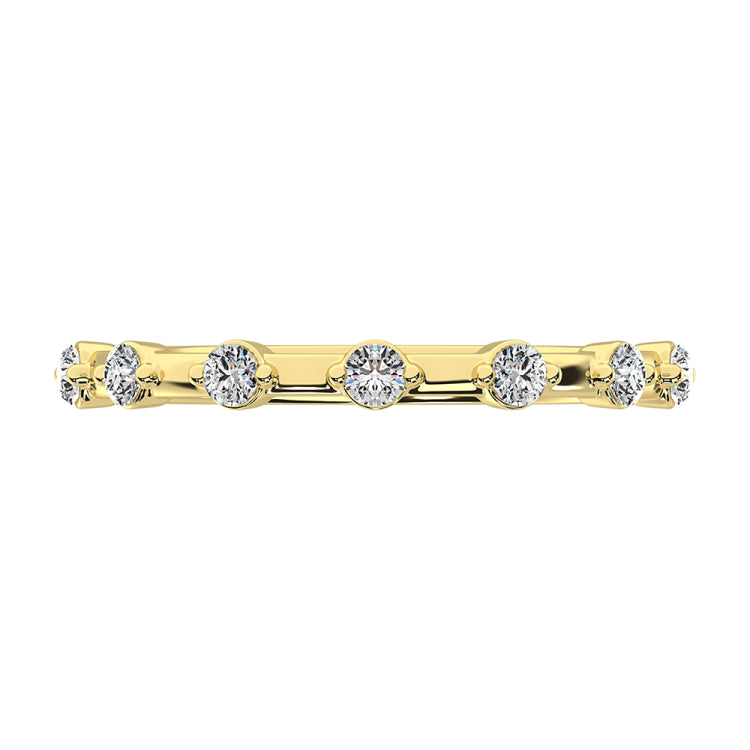 14K Yellow Gold 1/5 Ct.Tw. Diamond Stack Bands