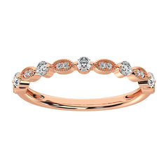 14K Rose Gold 1/5 Ct.Tw. Diamond Stack Bands