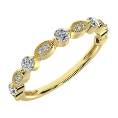 14K Yellow Gold 1/5 Ct.Tw. Diamond Stack Bands