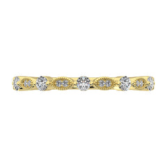 14K Yellow Gold 1/5 Ct.Tw. Diamond Stack Bands