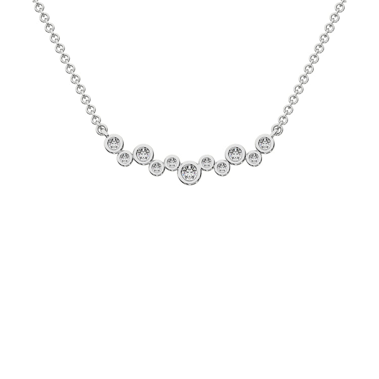 10K White Gold 1/5 Ct.Tw. Diamond Fashion Necklace