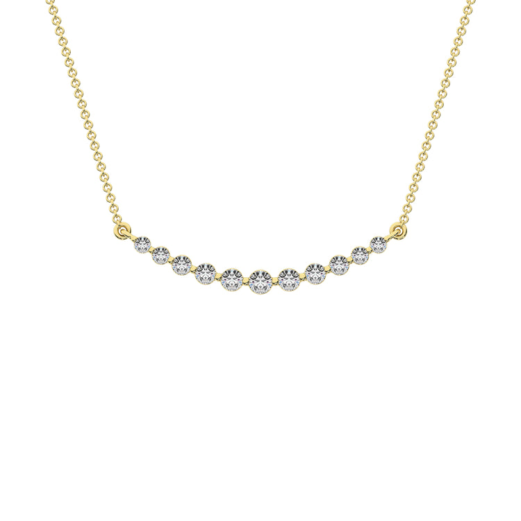 14K Yellow Gold 1 Ct.Tw. Diamond Fashion Necklace