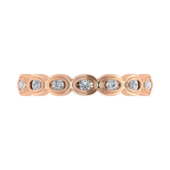 Diamond 1/6 Ct.Tw. Stack Band in 10K Rose Gold