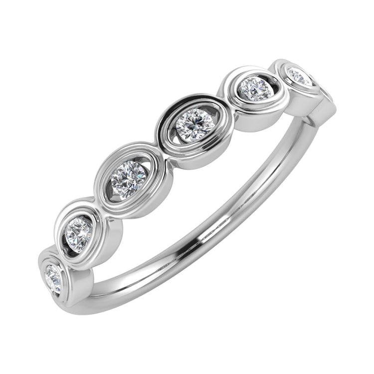 Diamond 1/6 Ct.Tw. Stack Band in 10K White Gold