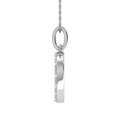 Diamond 1/8 Ct.Tw. Letter D Pendant in 10K White Gold