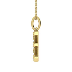 Diamond 1/8 Ct.Tw. Letter E Pendant in 10K Yellow Gold