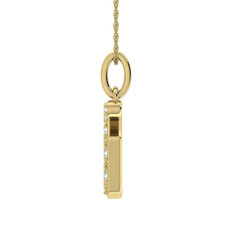 Diamond 1/8 Ct.Tw. Letter G Pendant in 10K Yellow Gold