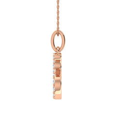 Diamond 1/8 Ct.Tw. Letter S Pendant in 10K Rose Gold