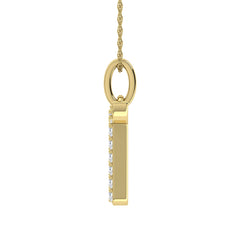 Diamond 1/8 Ct.Tw. Letter T Pendant in 10K Yellow Gold