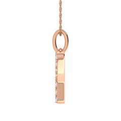 Diamond 1/8 Ct.Tw. Letter Y Pendant in 10K Rose Gold