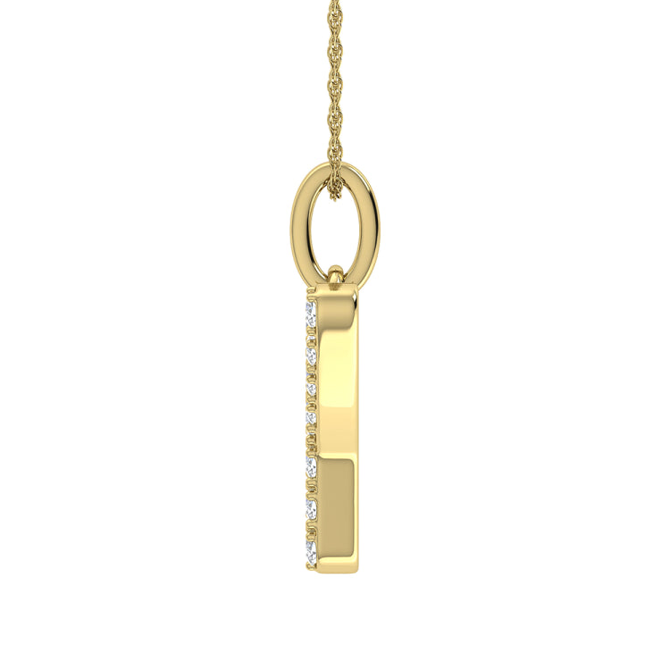 Diamond 1/8 Ct.Tw. Letter Y Pendant in 10K Yellow Gold