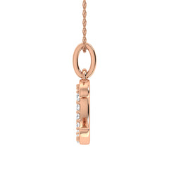 Diamond 1/20 Ct.Tw. Letter C Pendant in 10K Rose Gold