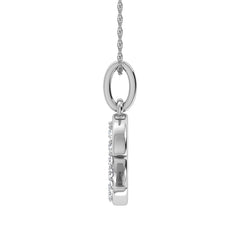 Diamond 1/20 Ct.Tw. Letter E Pendant in 10K White Gold