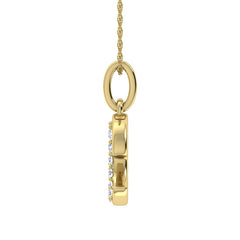 Diamond 1/20 Ct.Tw. Letter E Pendant in 10K Yellow Gold