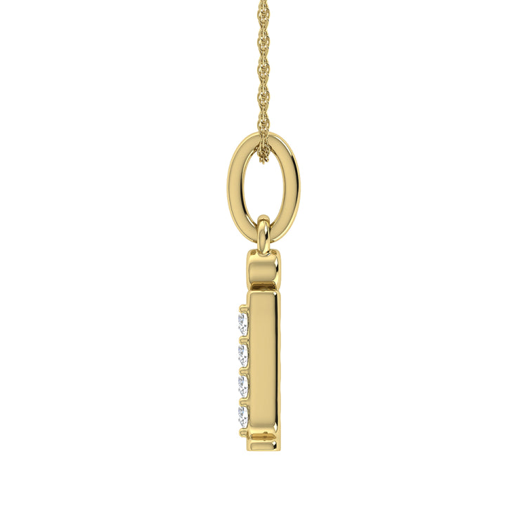 Diamond 1/20 Ct.Tw. Letter I Pendant in 10K Yellow Gold