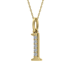 Diamond 1/20 Ct.Tw. Letter L Pendant in 10K Yellow Gold