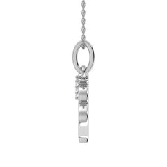 Diamond 1/20 Ct.Tw. Letter M Pendant in 10K White Gold