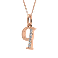 Diamond 1/20 Ct.Tw. Letter Q Pendant in 10K Rose Gold