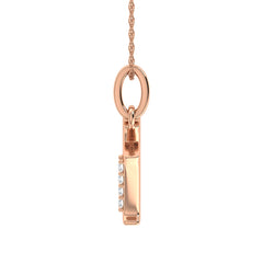 Diamond 1/20 Ct.Tw. Letter U Pendant in 10K Rose Gold