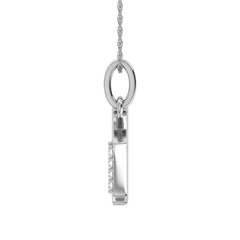 Diamond 1/20 Ct.Tw. Letter U Pendant in 10K White Gold