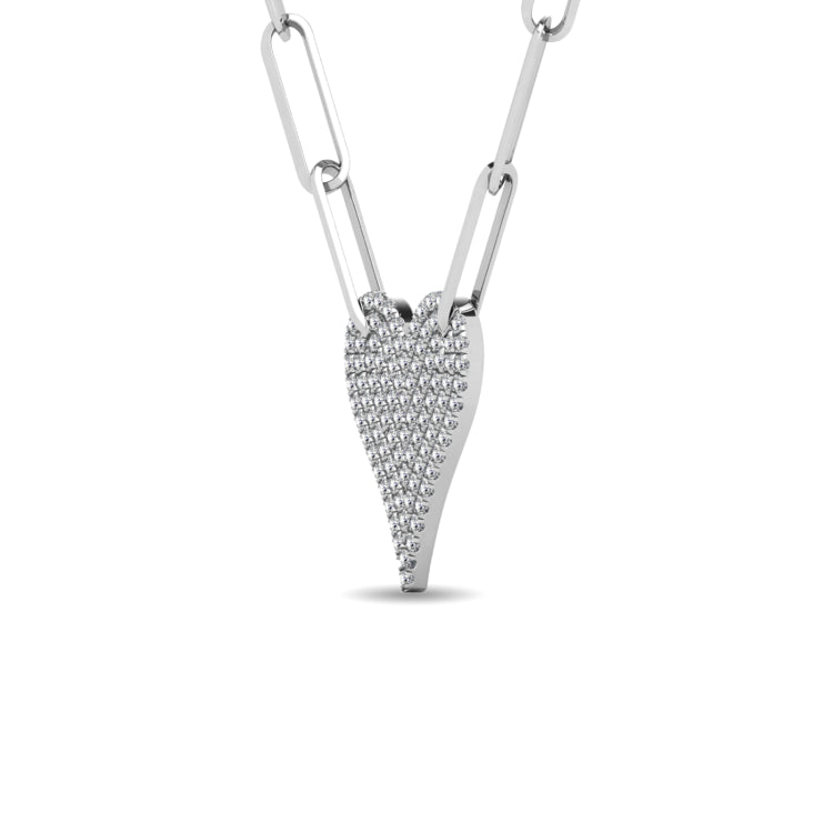 Diamond 1/4 Ct.Tw. Heart Pendant in 10K White Gold
