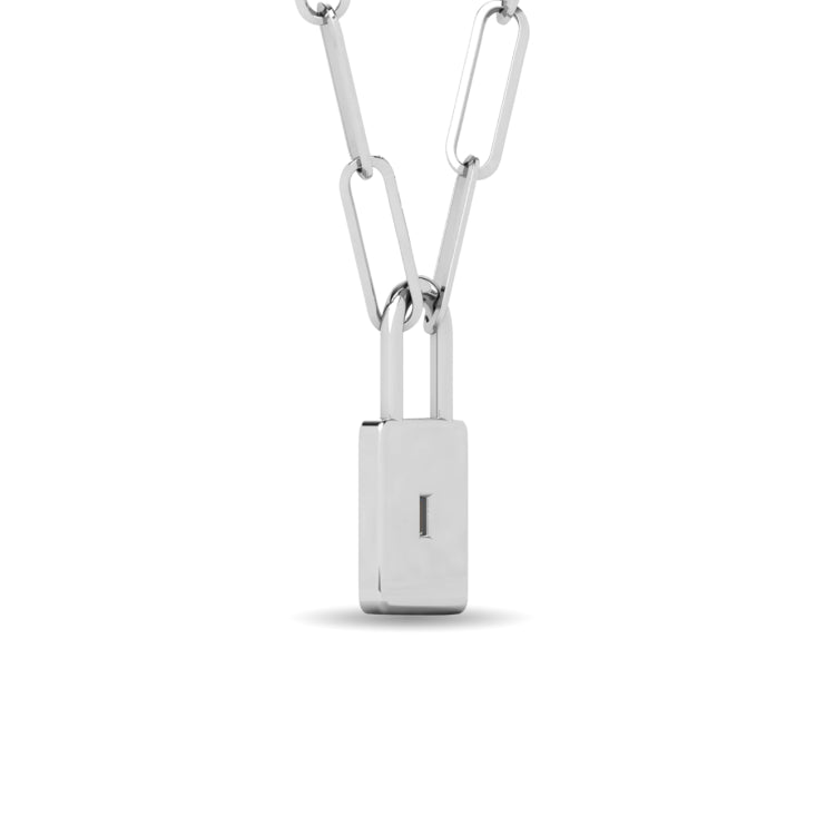 Diamond 1/5 Ct.Tw. Lock Pendant in 10K White Gold