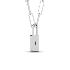 Diamond 1/5 Ct.Tw. Lock Pendant in 10K White Gold