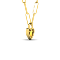 Diamond 1/8 Ct.Tw. Lock Pendant in 10K Yellow Gold