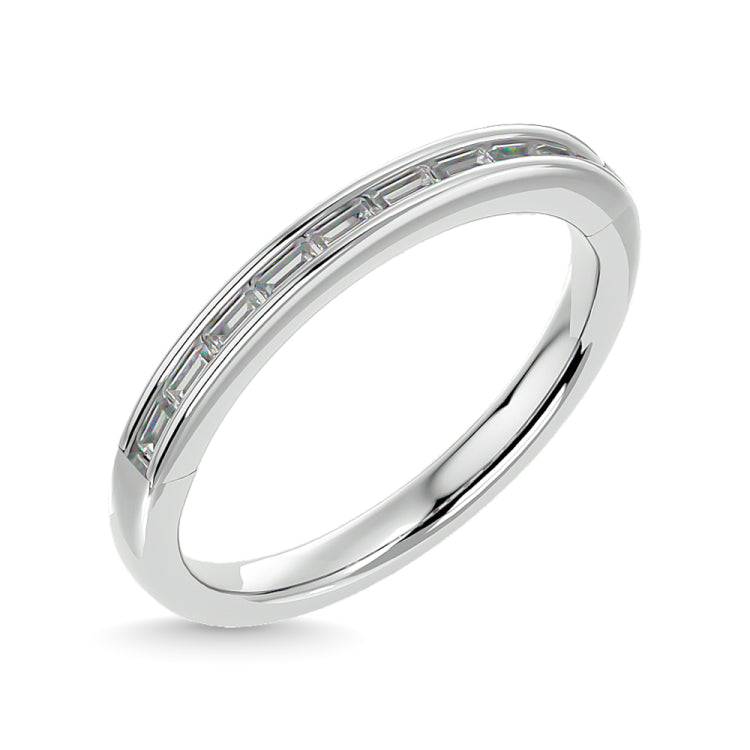 Diamond 1/3 ct tw Channel Set Straight Baguette Ladies Band in 14K White Gold