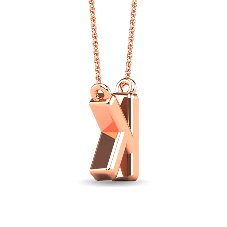 Diamond 1/20 Ct.Tw. Letter K Pendant in 10K Rose Gold&quot;&quot;