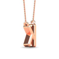 Diamond 1/20 Ct.Tw. Letter K Pendant in 10K Rose Gold&quot;&quot;