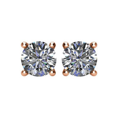 14K Rose 2 CTW Natural Diamond Stud Earrings