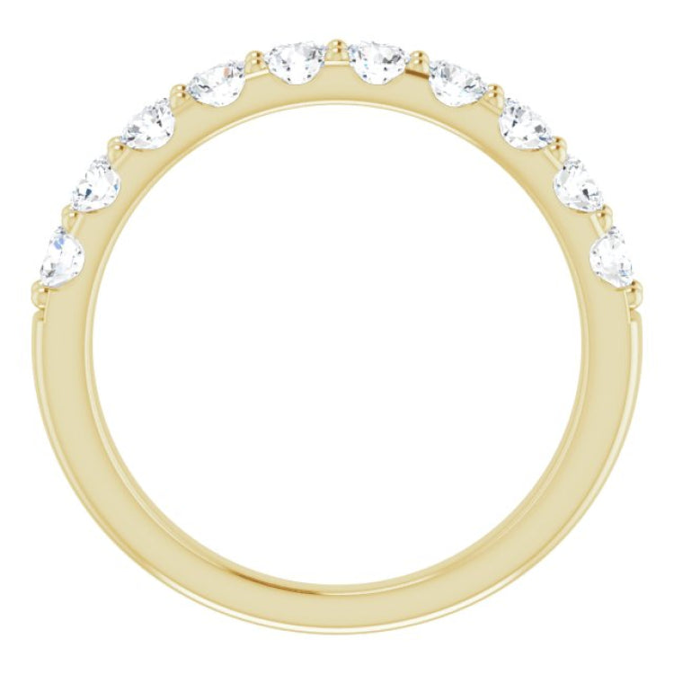 14K Yellow 3/4 CTW Lab-Grown Diamond Anniversary Band