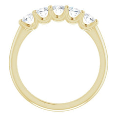 14K Yellow 5/8 CTW Lab-Grown Diamond Anniversary Band