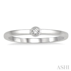 Stackable Bezel Set Petite Diamond Fashion Ring