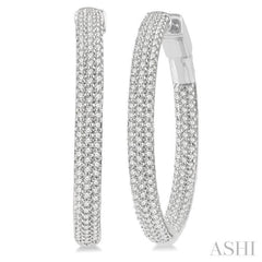 Pave-Set Inside-Out Diamond Hoop Earrings