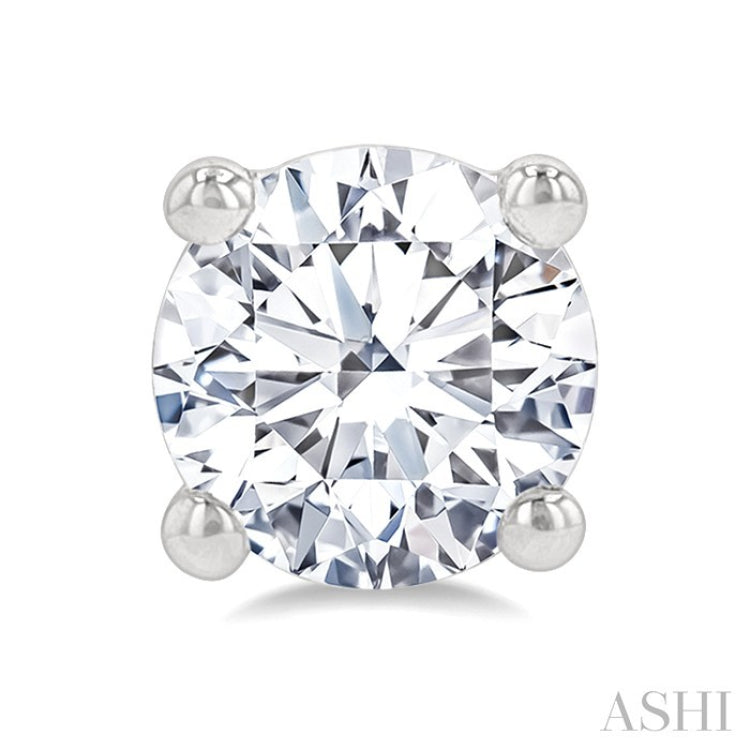 1 Ctw Round Cut Diamond Stud Earrings in 14K White Gold