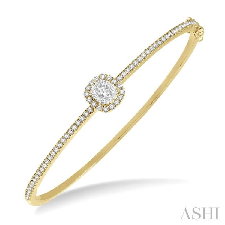 Stackable Halo Lovebright Essential Diamond Bangle