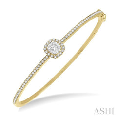 Stackable Halo Lovebright Essential Diamond Bangle