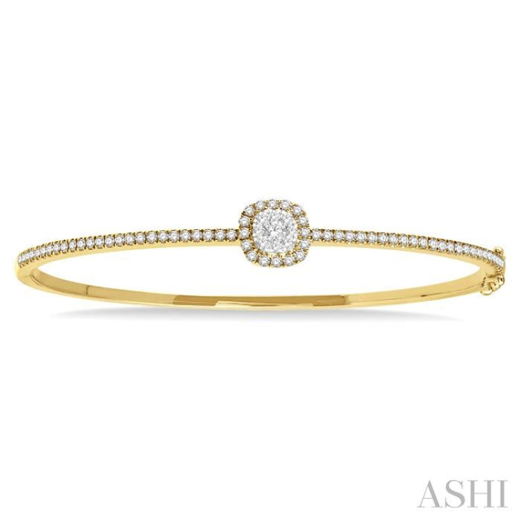 Stackable Halo Lovebright Essential Diamond Bangle