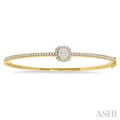 Stackable Halo Lovebright Essential Diamond Bangle