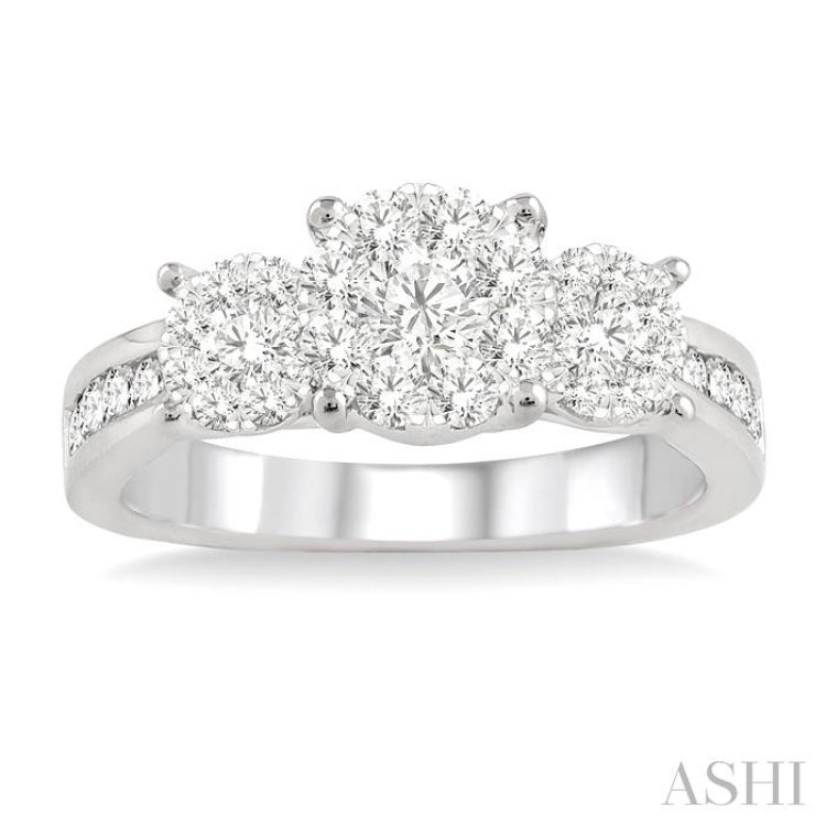 1 ctw Lovebright Round Cut Diamond Ring in 14K White Gold