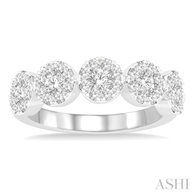 5 Stone Lovebright Essential Diamond Wedding Band