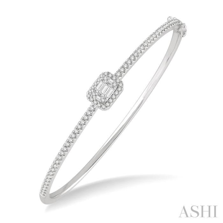 Halo Fusion Diamond Fashion Bangle