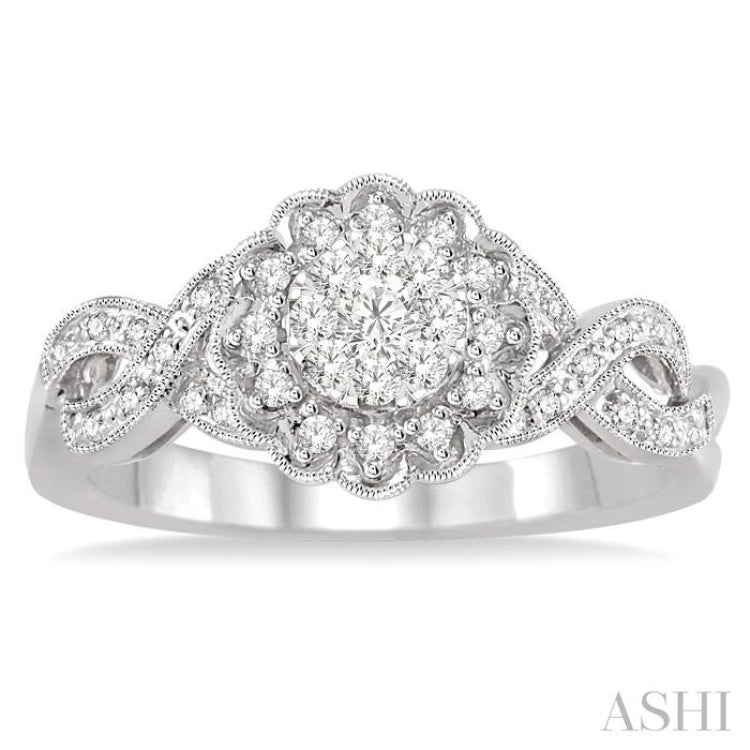 Flower Halo Lovebright Diamond Fashion Ring