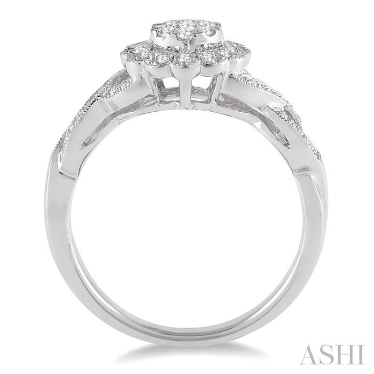 Flower Halo Lovebright Diamond Fashion Ring