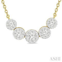 5 Stone Lovebright Essential Diamond Smile Necklace