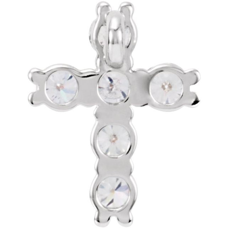 14K White 1/2 CTW Lab-Grown Diamond Pendant