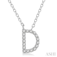 Block 'D' Initial Diamond Pendant