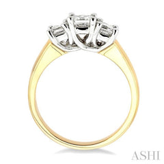 Princess Shape Past Present & Future Diamond Ring